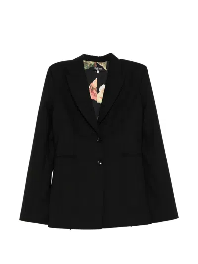 Blaklace Lapel Collar Blazer In Black