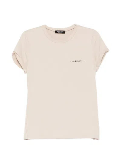 Blaklace Logo-embroidered T-shirt In Neutral