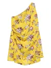 Blaklace One-shoulder Floral Dress In Yellow