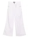 Blaklace Open-pocket Trousers In White