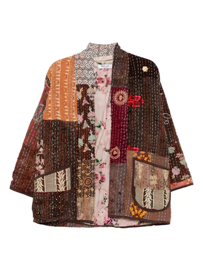 Blaklace Patchwork Pocket Jacket In Brown