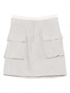 Blaklace Pocket Skirt In Gray