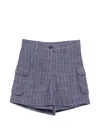 Blaklace Prinstripes Cargo Shorts In Multi
