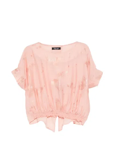 Blaklace Ruffle Trim Top In Pink