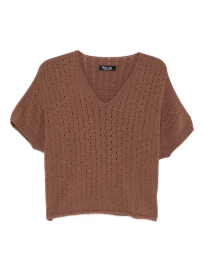 Blaklace Short-sleeved Top In Neutral