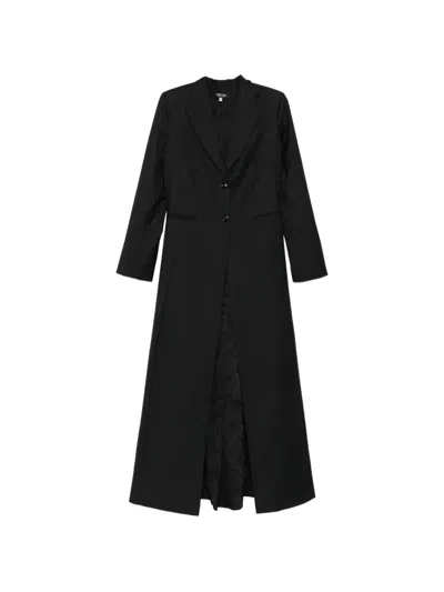 Blaklace Single-breasted Coat In Black