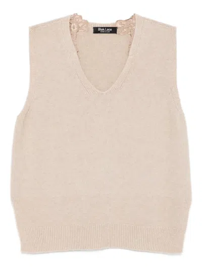 Blaklace Sleeveless Knitted Top In Neutral