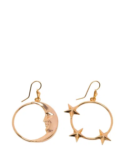 Blaklace Star Circle Earrings In Gold