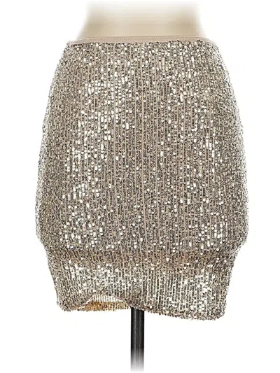 Pre-owned Blanc Formal Skirt In Silver
