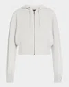 Blanc Noir Allegra Raw-edge Hoodie In White