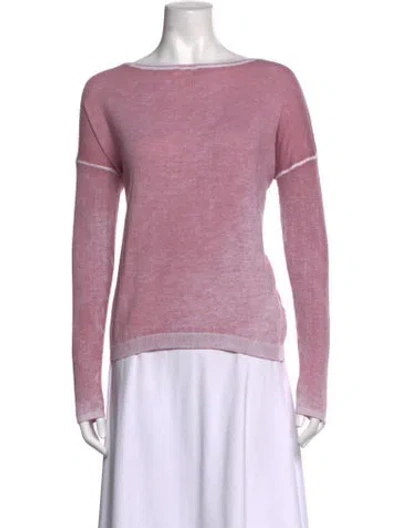 Pre-owned Blanc Noir Bateau Neckline Sweater In Purple
