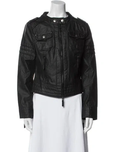 Pre-owned Blanc Noir Biker Jacket In Black