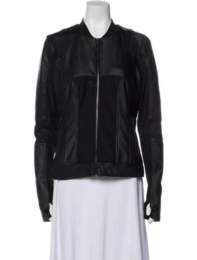 Pre-owned Blanc Noir Biker Jacket In Black