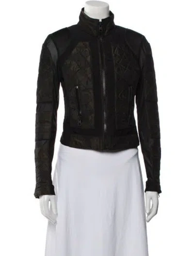 Pre-owned Blanc Noir Biker Jacket In Black