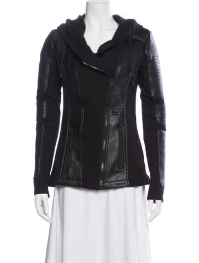 Pre-owned Blanc Noir Biker Jacket In Black
