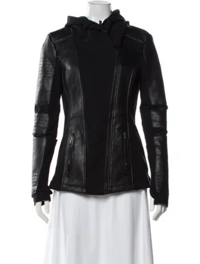 Pre-owned Blanc Noir Biker Jacket In Black