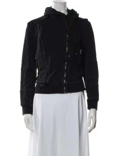 Pre-owned Blanc Noir Biker Jacket In Black