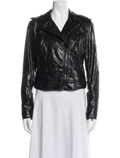 Pre-owned Blanc Noir Biker Jacket In Black