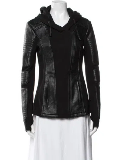 Pre-owned Blanc Noir Biker Jacket In Black