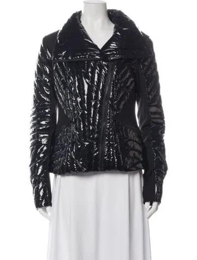 Pre-owned Blanc Noir Biker Jacket In Black/blue