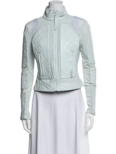 Pre-owned Blanc Noir Biker Jacket In Blue