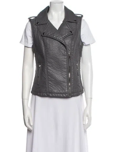 Pre-owned Blanc Noir Biker Jacket In Gray