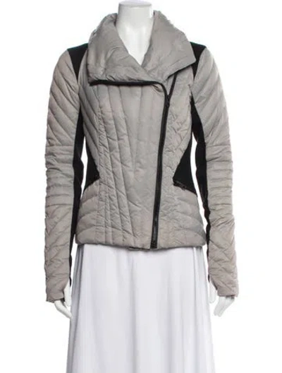 Pre-owned Blanc Noir Biker Jacket In Grey