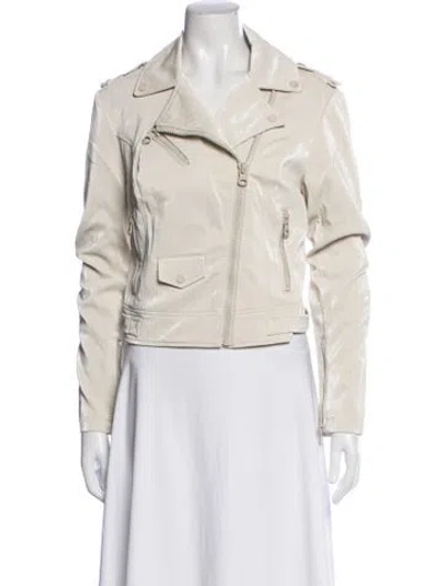 Pre-owned Blanc Noir Biker Jacket In Neutrals