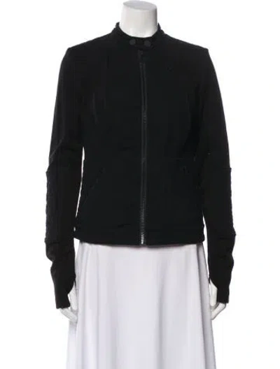Pre-owned Blanc Noir Bomber Jacket In Black