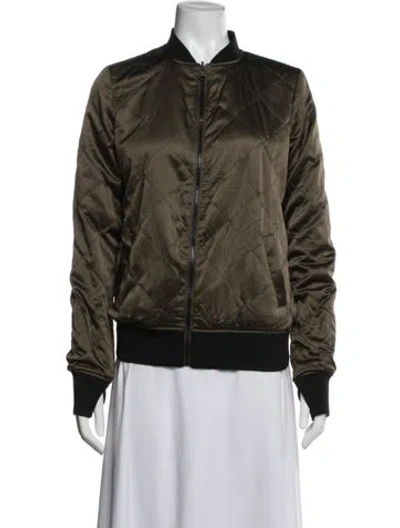 Pre-owned Blanc Noir Bomber Jacket In Green