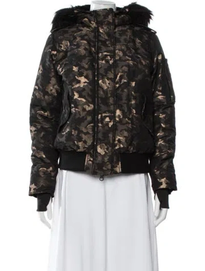 Pre-owned Blanc Noir Camouflage Print Bomber Jacket In Multi