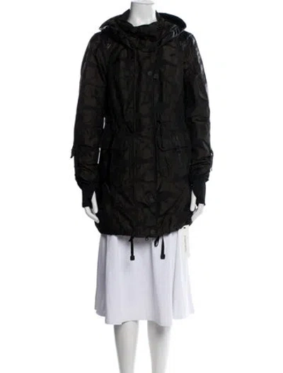 Pre-owned Blanc Noir Camouflage Print Utility Jacket In Black