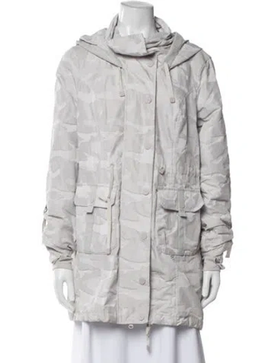 Pre-owned Blanc Noir Camouflage Print Utility Jacket In Gray