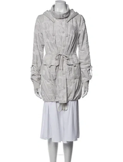 Pre-owned Blanc Noir Camouflage Print Utility Jacket In Gray