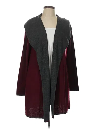 Pre-owned Blanc Noir Cardigan Sweater In Burgundy