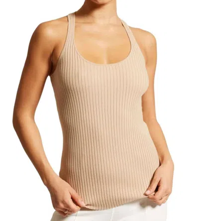 Blanc Noir Color Block Tank Top In Irish Cream In Multi