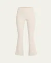 Blanc Noir Directional Rib Bootcut Leggings In Pumice Stone