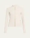 Blanc Noir Directional Rib Jacket In Pumice Stone