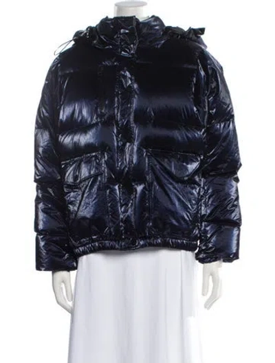 Pre-owned Blanc Noir Down Jacket In Blue