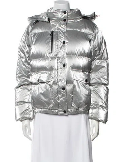 Pre-owned Blanc Noir Down Jacket In Silver