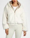 Blanc Noir Fawn Reversible Faux Fur Hoodie In White Warm Taupe