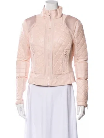 Pre-owned Blanc Noir Leather Biker Jacket In Pink