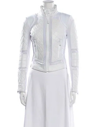 Pre-owned Blanc Noir Leather Jacket In Neutrals