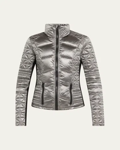 Blanc Noir Lightweight Packable Puffer Jacket In Graphite
