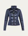 Blanc Noir Lightweight Packable Puffer Jacket In Navy