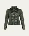 Blanc Noir Lightweight Packable Puffer Jacket In Scottish Kelp