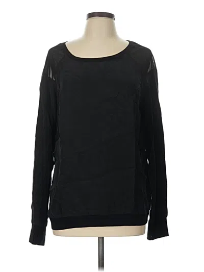 Pre-owned Blanc Noir Long Sleeve Top Black Boatneck Tops