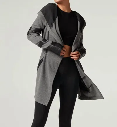 Blanc Noir Maitri Traveler Jacket In Grey/black In Gray