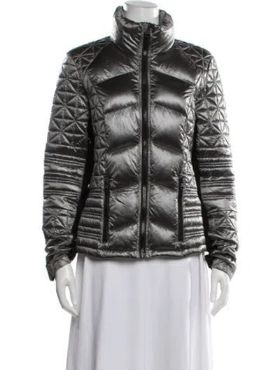 Pre-owned Blanc Noir Nylon Down Jacket In Silver
