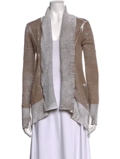 Pre-owned Blanc Noir Open Front Sweater In Neutrals